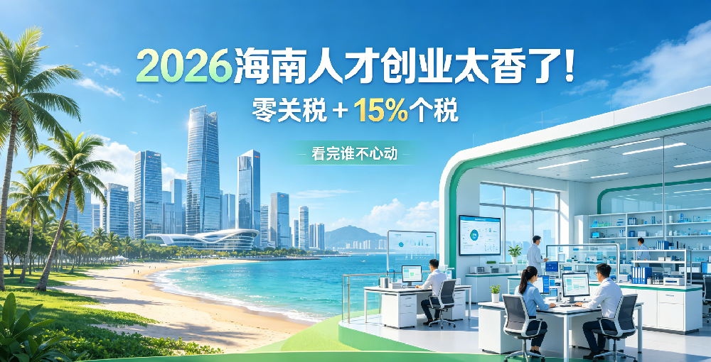 2026 海南人才创业太香了！零关税 + 15% 个税，看完谁不心动