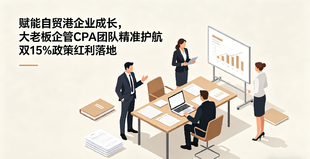 赋能自贸港企业成长 ，大老板企管CPA团队精准护航双15%政策红利落地