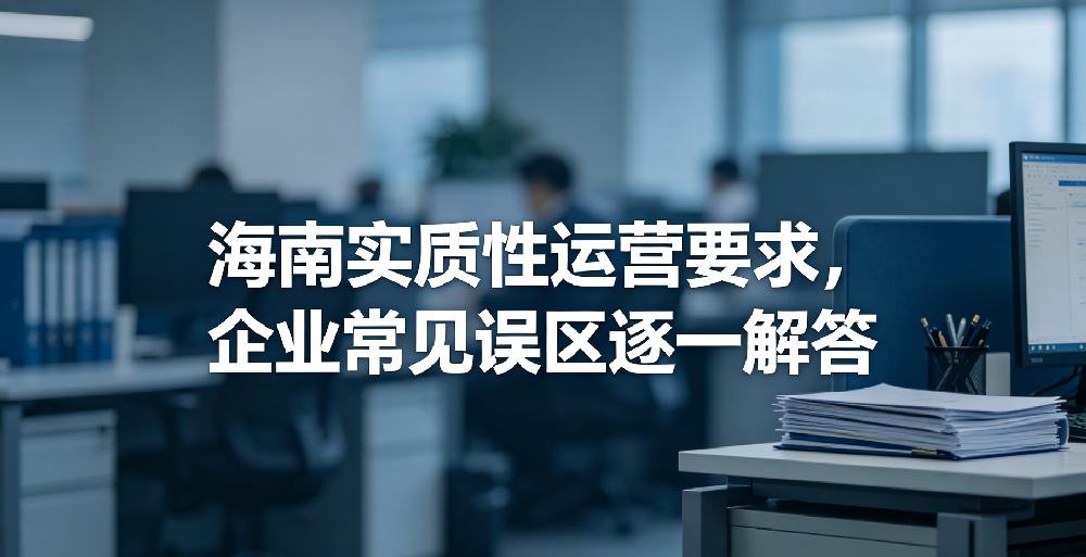 海南实质性运营要求，企业常见误区逐一解答